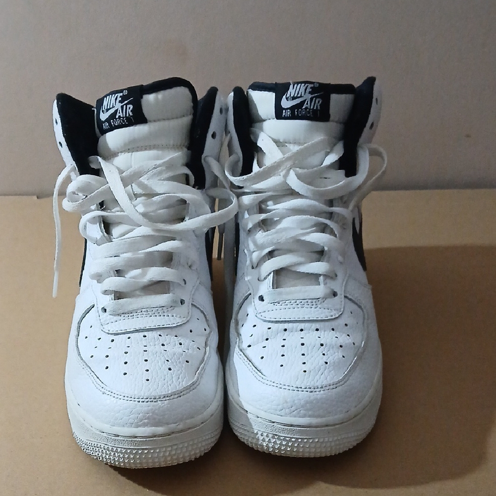 Nike Air Force 1 High-Top White Black Sneakers